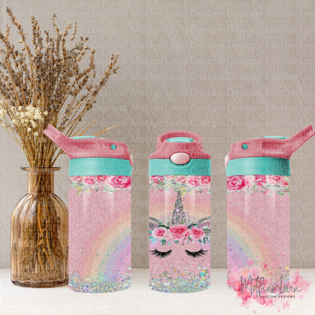 Pink Unicorn Kids Tumbler
