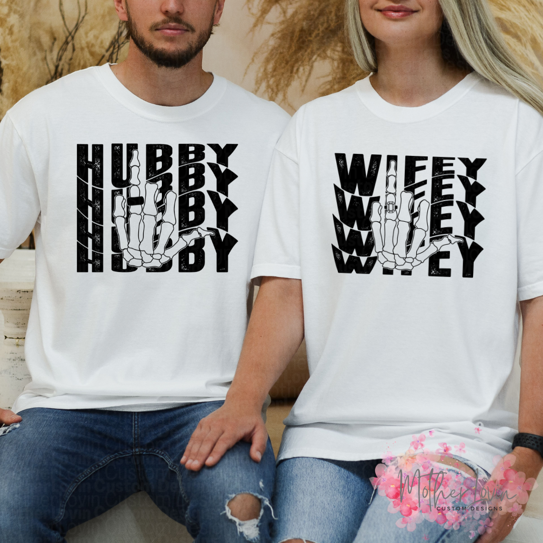 Skeleton Hand Hubby & Wifey