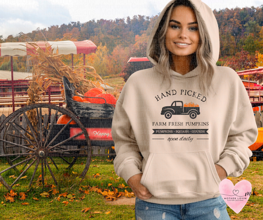 Hand Picked Pumpkins Hoodie