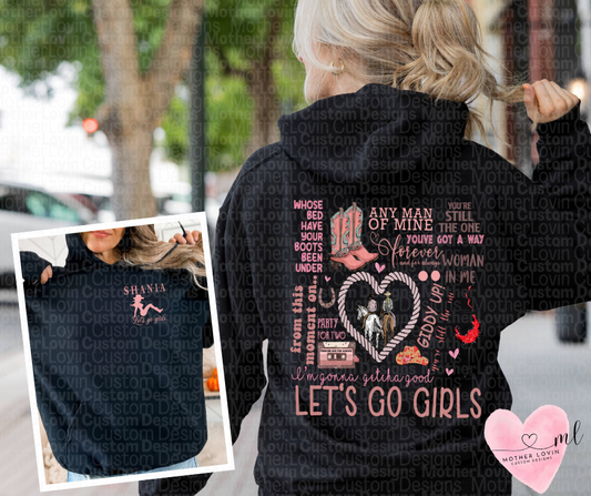 Shania Twain Song Collage - Hoodie