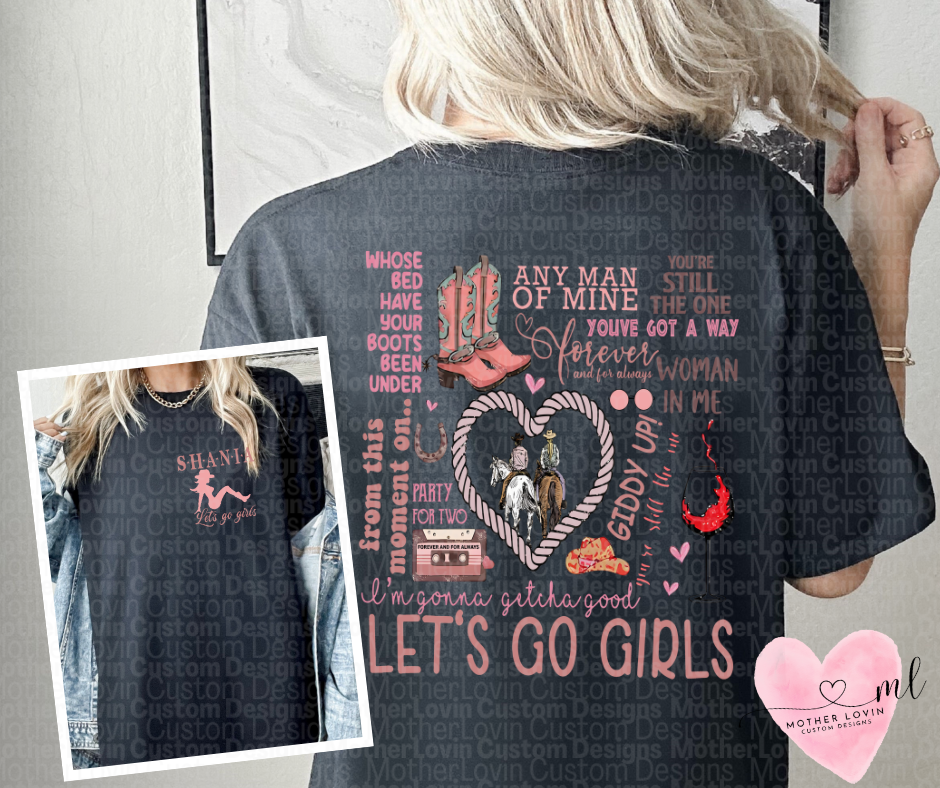 Shania Twain Song Collage T-Shirt