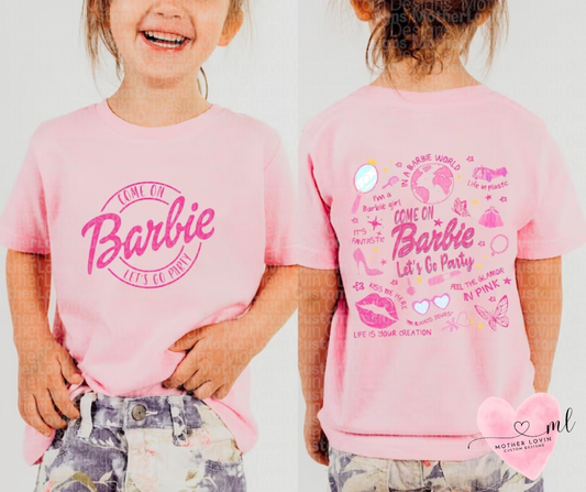 Come On Barbie, Lets Go Party Youth T-Shirt