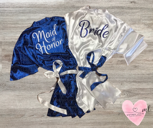 Personalized Satin Bridal Party Robe