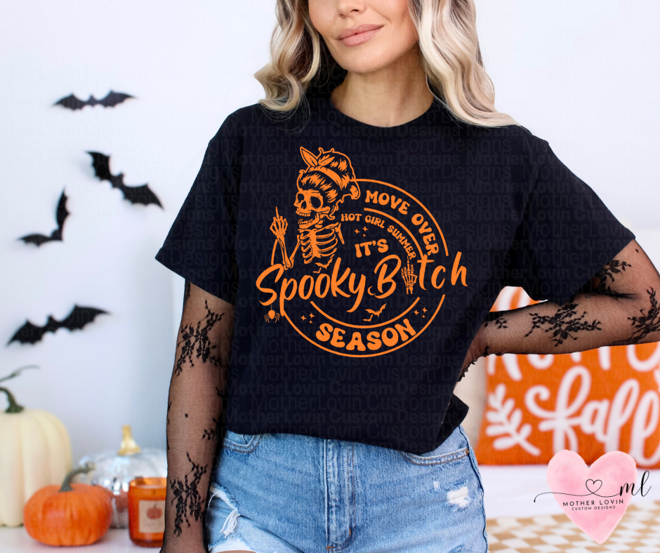 Move Over Hot Girl Summer It's Spooky Bi*** Season T-Shirt