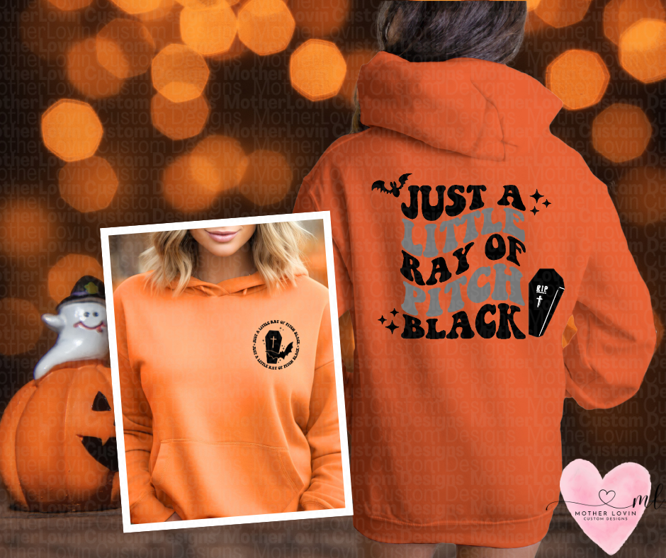 Just A Little Ray Of Pitch Black Hoodie