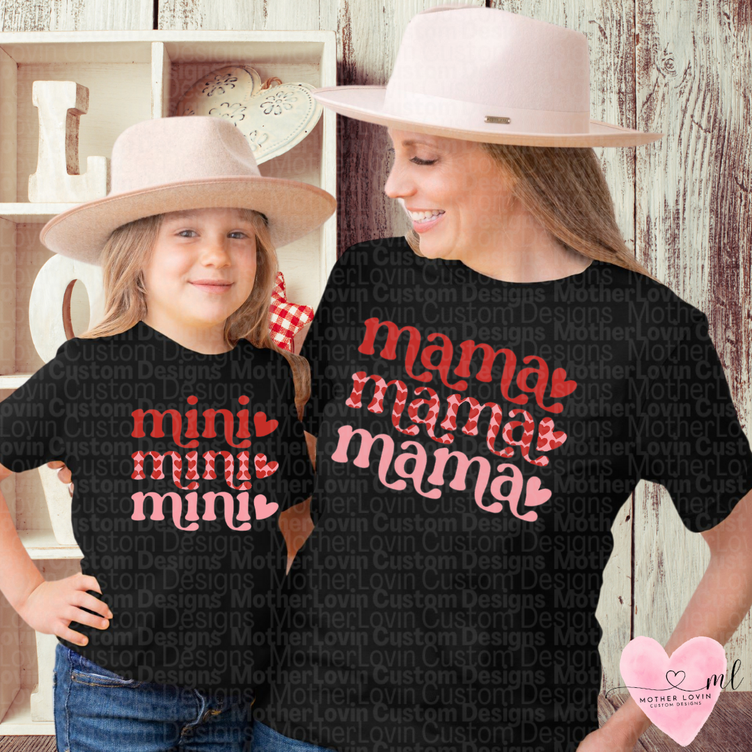 Stacked Mama & Mini Valentine T-Shirt