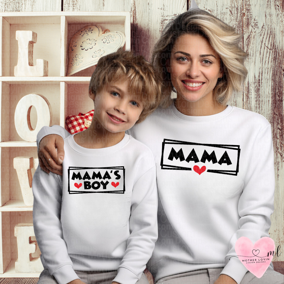 Mama & Mamas Boy Valentine Crewneck