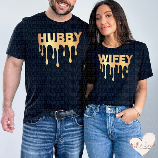 Hubby & Wifey Couple Matching T-Shirt Set