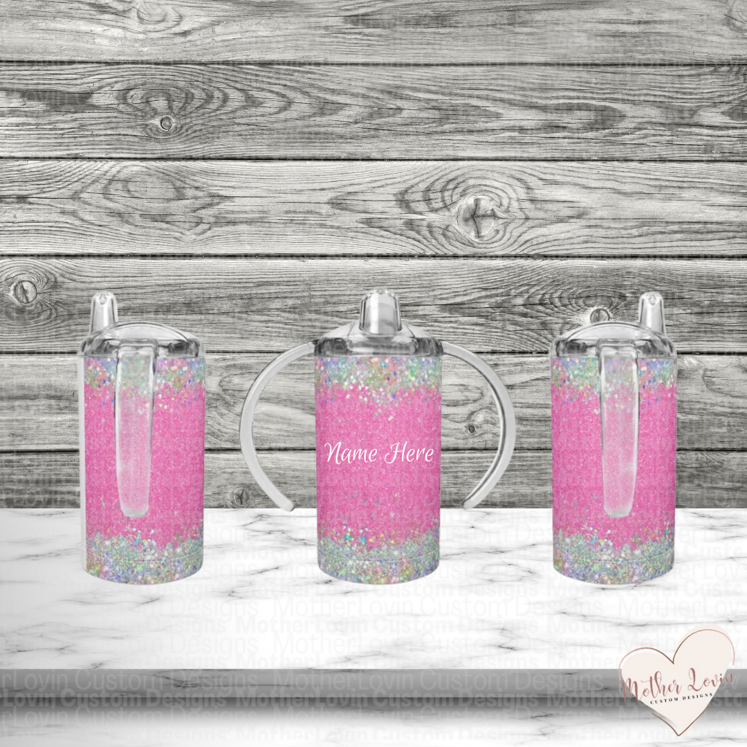 Personalized Glitter Sippy Cup