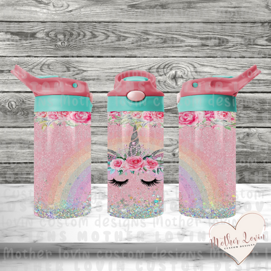 Pink Unicorn Kids Tumbler